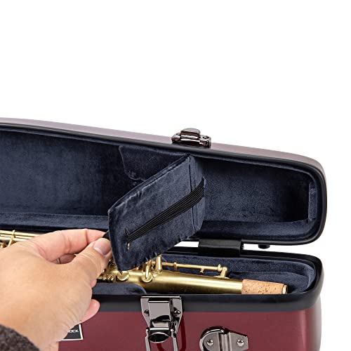 Fiberglass Alto Saxophone Case with Accessory Pocket and Removable Shoulder Straps Space Gray W725958