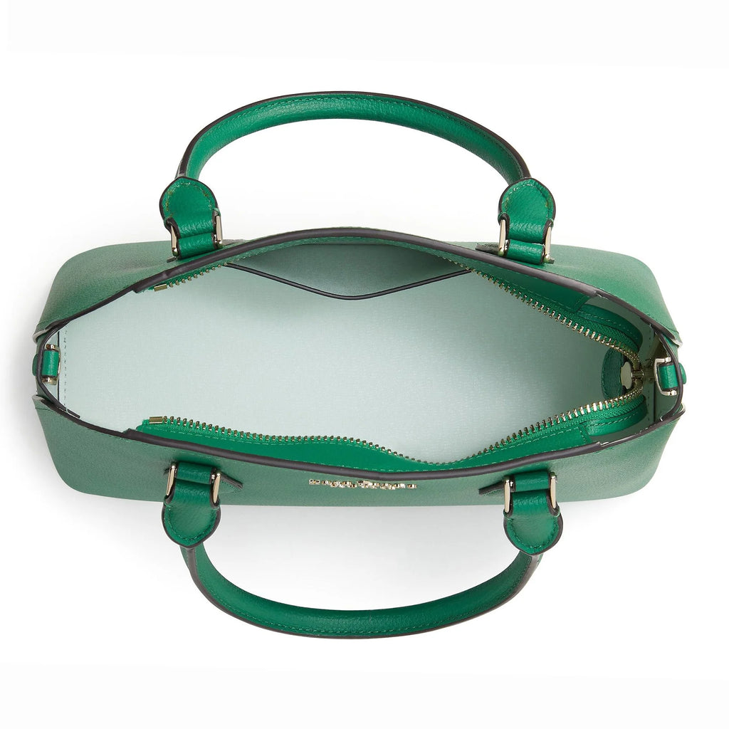 Green Grain Leather Small Satchel H428