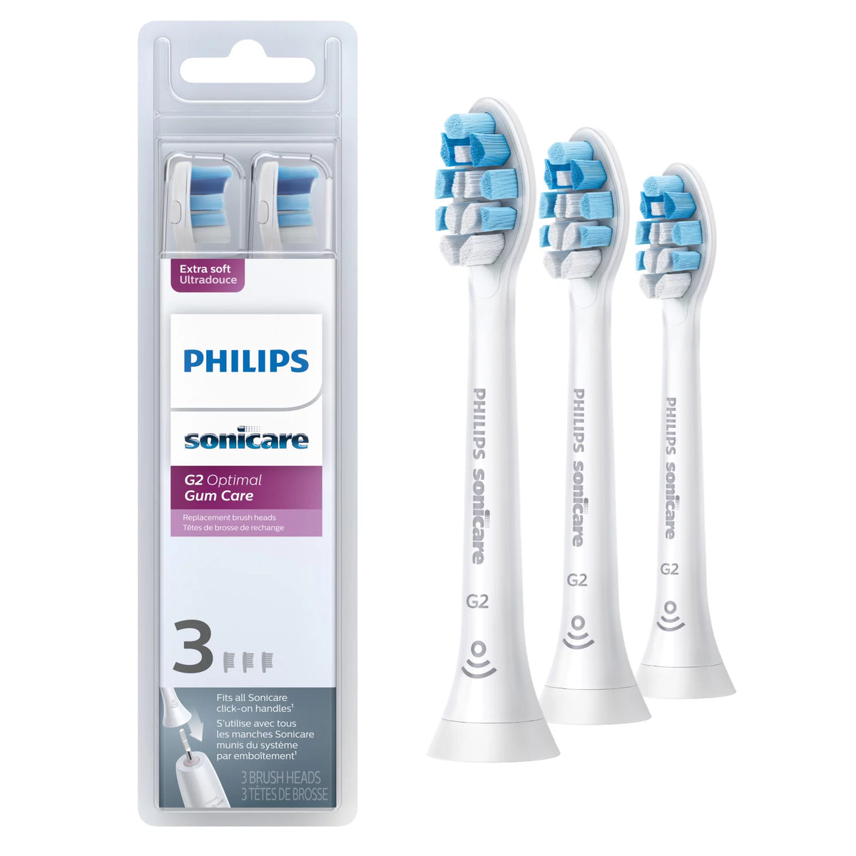 White Replacement Toothbrush Heads C9234
