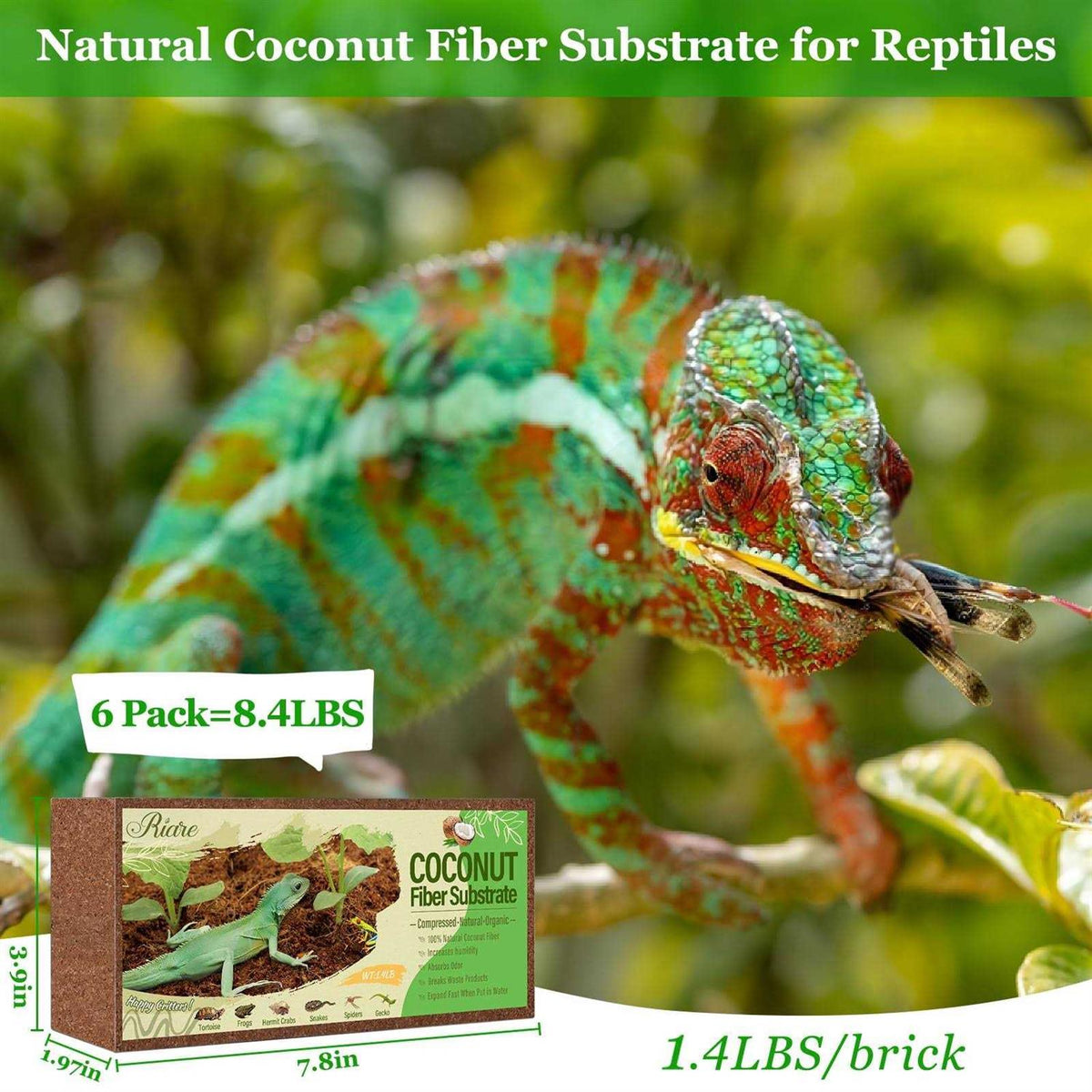 Natural Coconut Fiber Reptile Terrarium Bedding O94068