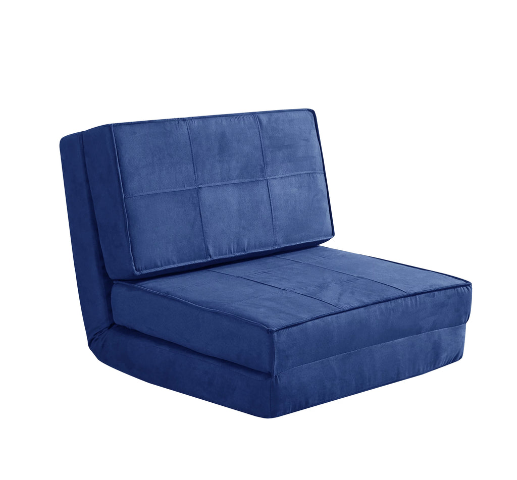 Ultra Soft Suede Convertible Flip Lounge Chair, Black U681