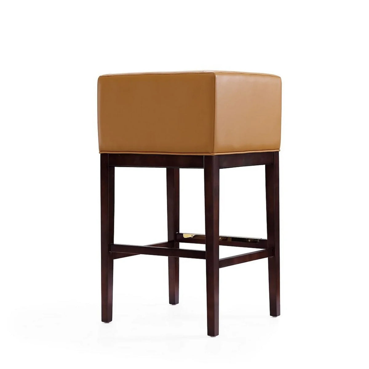 Camel and Dark Walnut Beech Wood Barstool (Set of 2) W270970