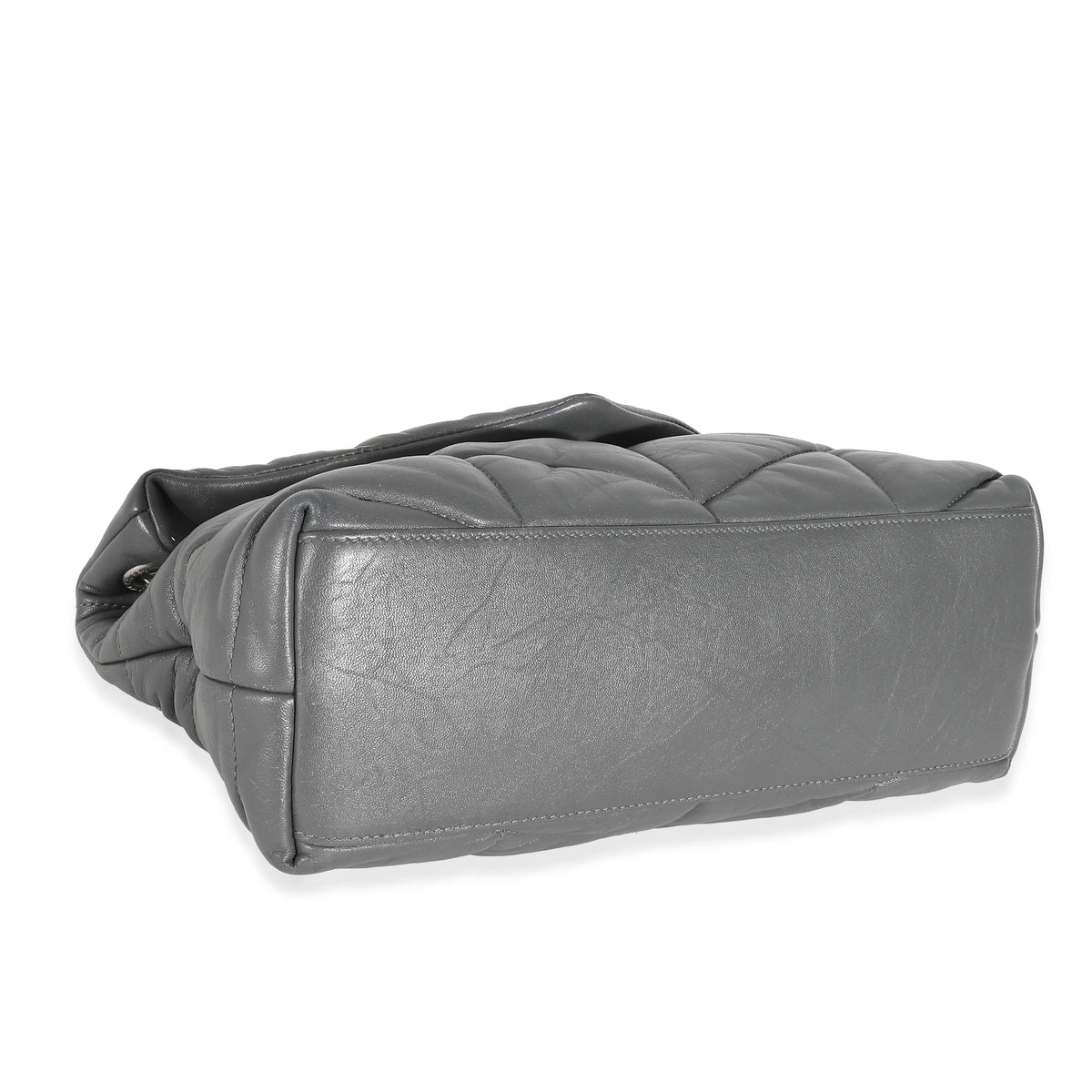 Grey Quilted Leather Small Puffer P68396