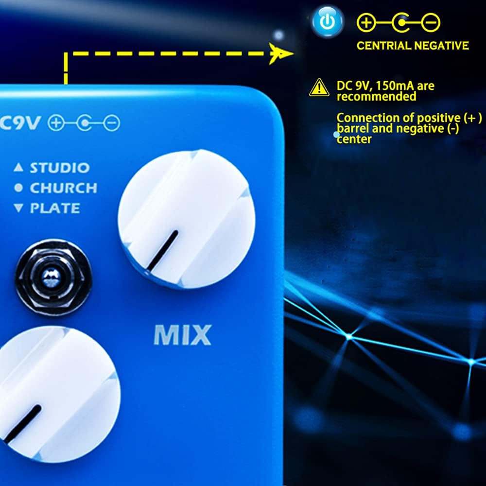 Moist Reverb Pedal Digital Effect Guitar Pedal with 3 Reverb Effects True Bypass Pack of 2 U890