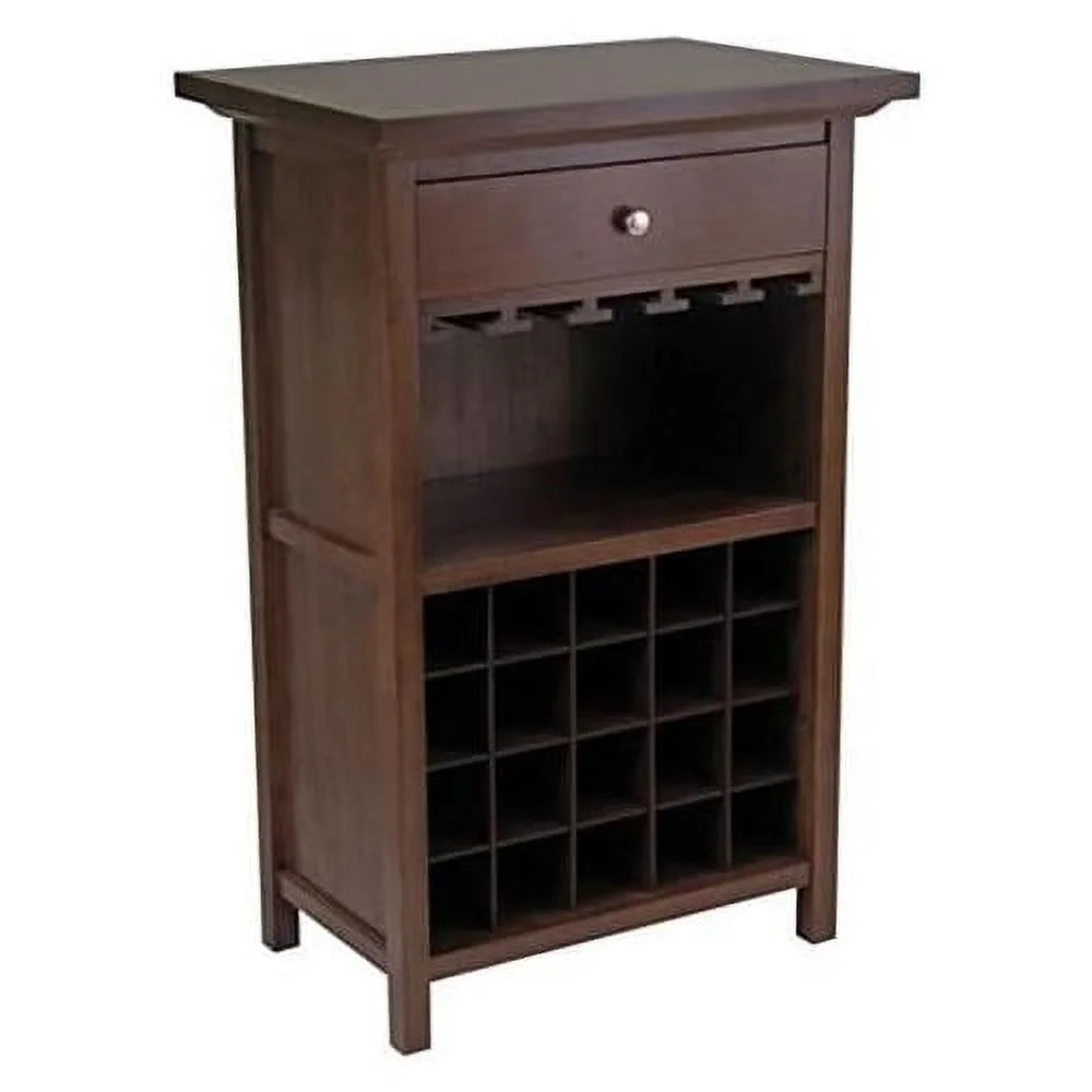 20 Bottle Walnut Finish Wine Cabinet M7473