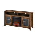 58" MDF Glass Wood TV Stand S84388