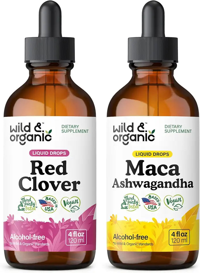 Red Clover Tincture 4 fl oz & Maca Ashwagandha Tincture 4 fl oz D75157