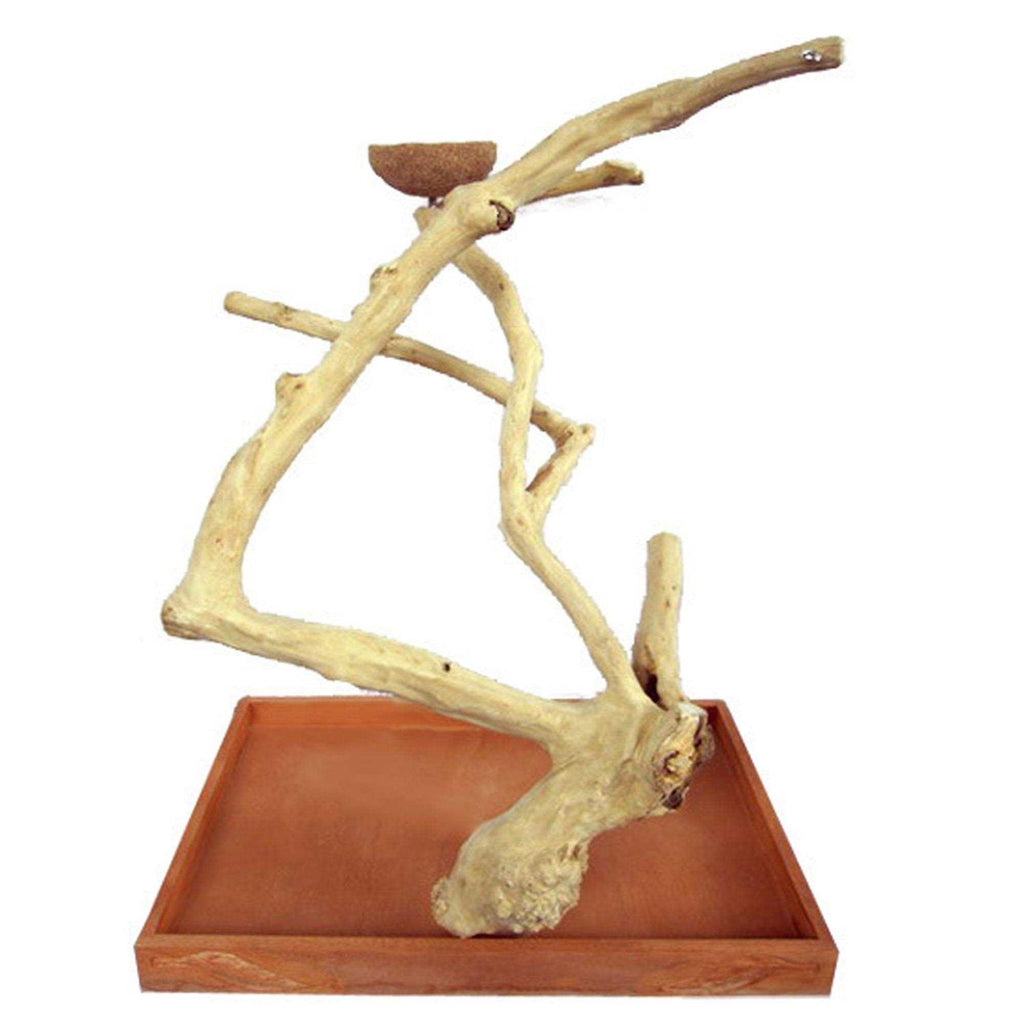Medium Java Wood Table Top Play Stand G563