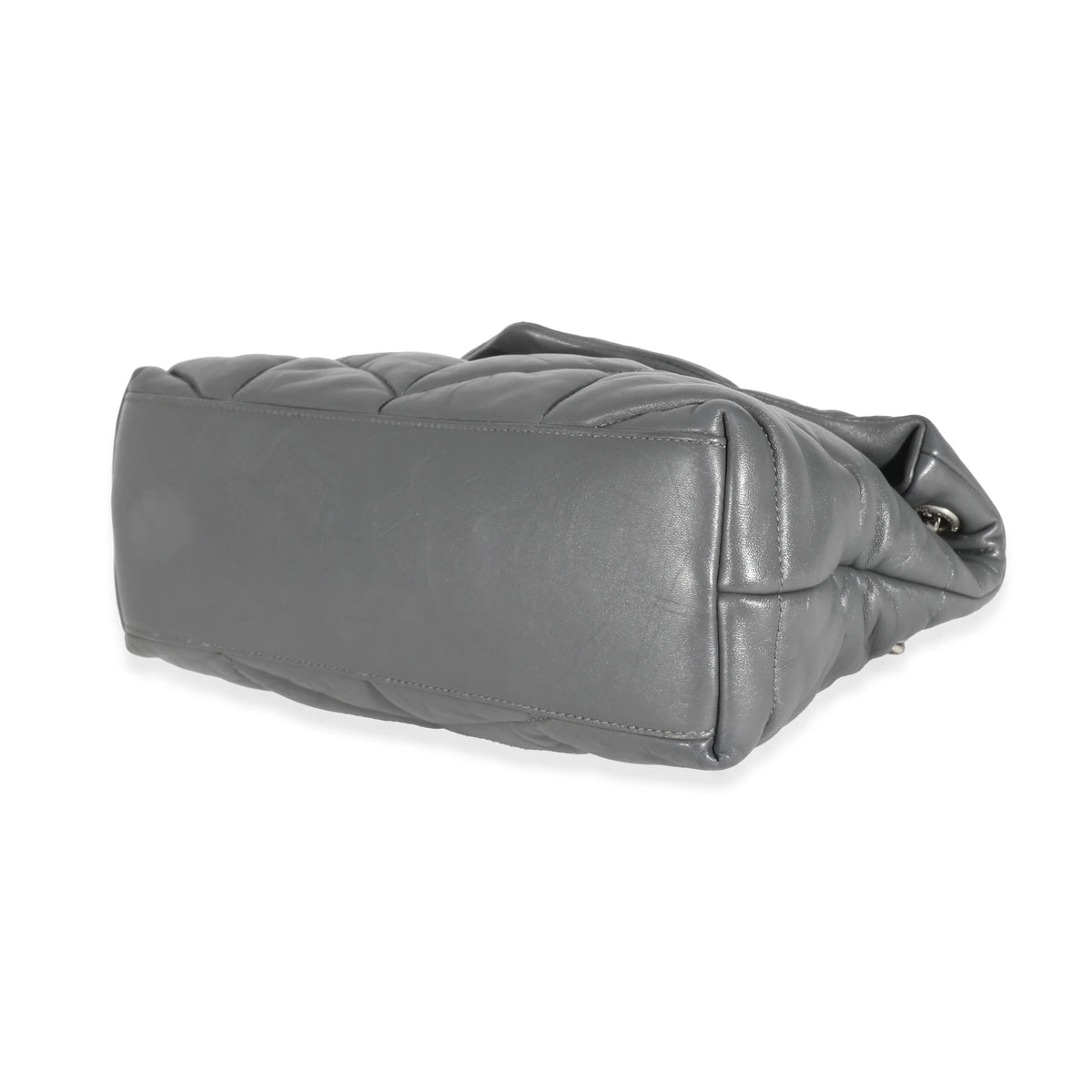 Grey Quilted Leather Small Puffer P68396