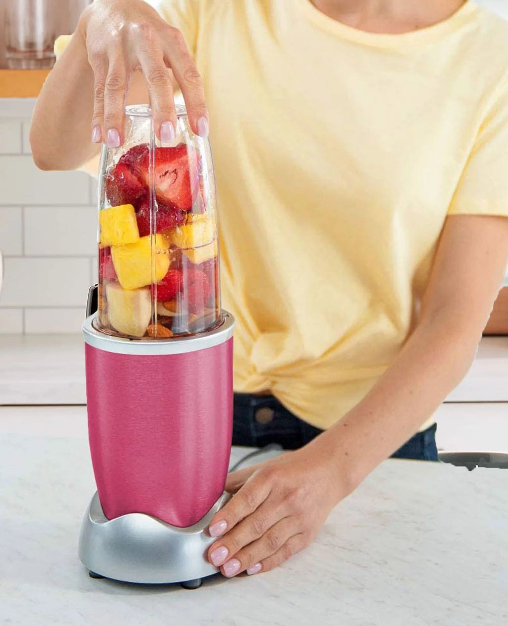 Pink 32 Oz Glass Jar Blender X455