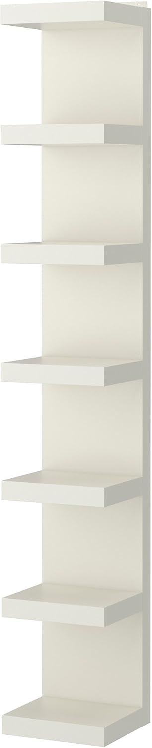 White Wall Shelf Unit, 30x190 cm R769