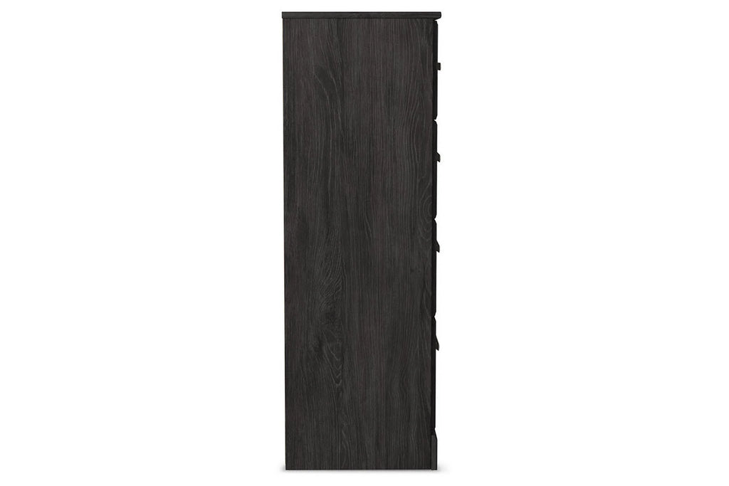 Black Four Drawer Engineered Wood Chest Q99910