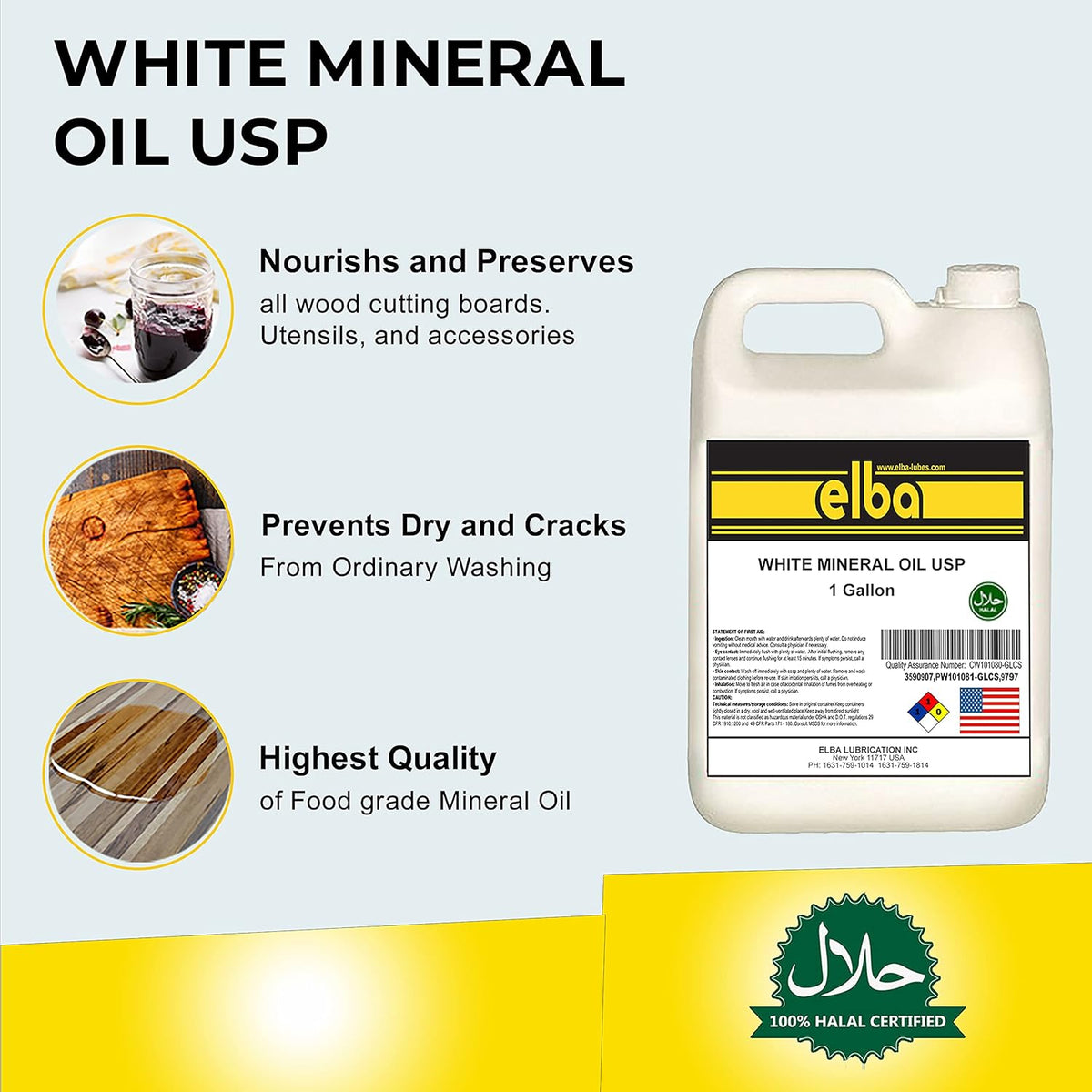 Food Grade Mineral Oil USP Wood & Bamboo Conditioner and Protectant P285403