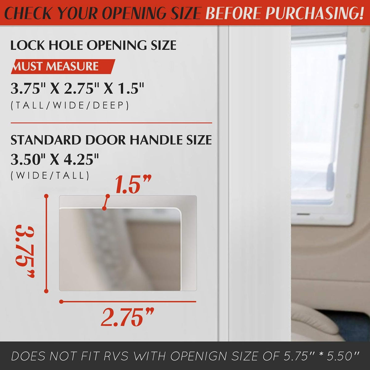 Keyless Entry RV Door Lock with Deadbolt and Two Wireless Remote Controllers U459