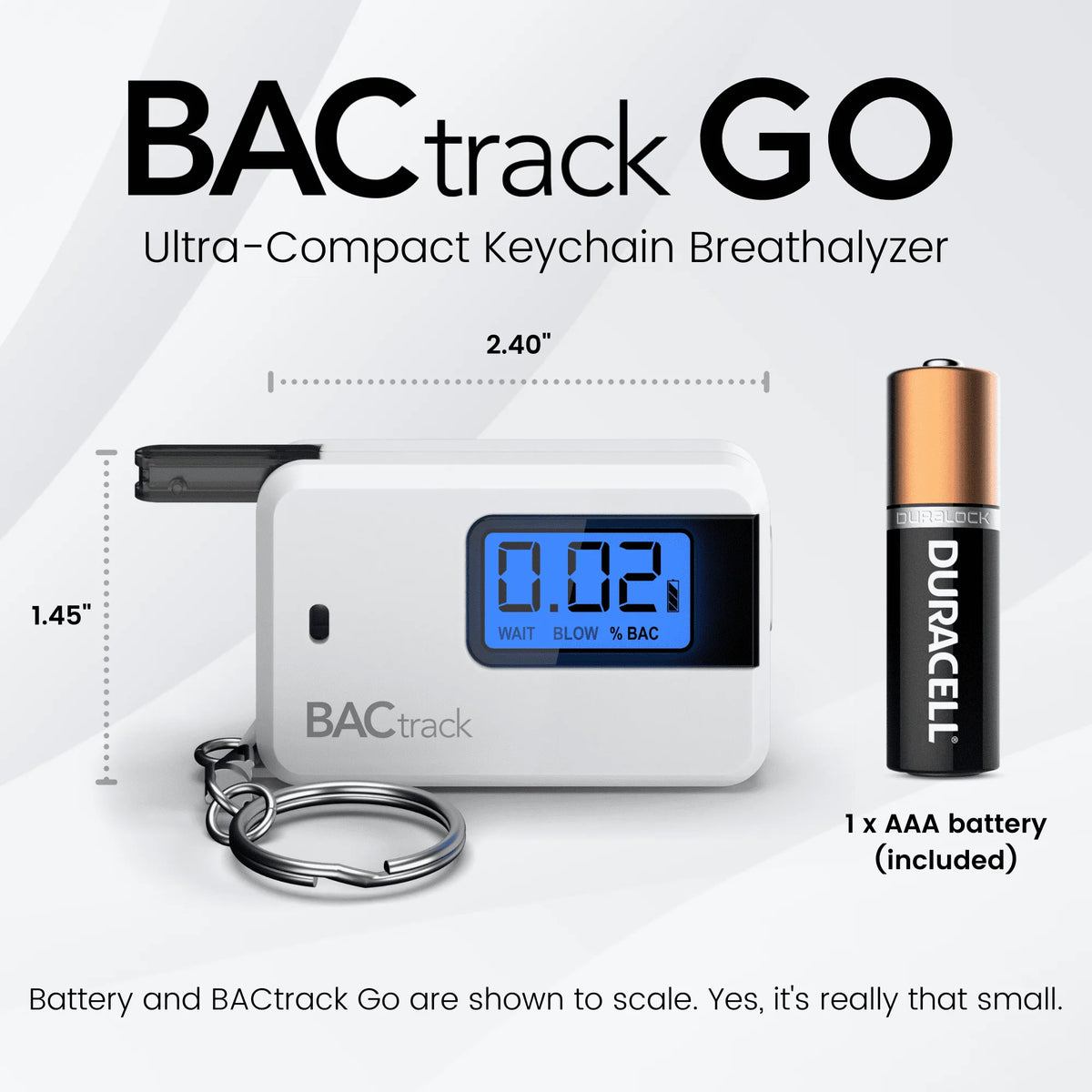 White Keychain Breathalyzer P152