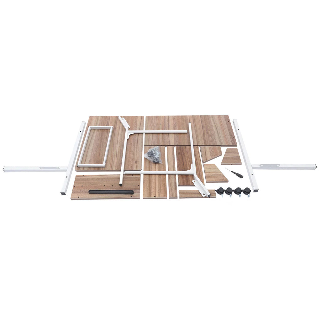 C Shaped End Table with Wheels L914344