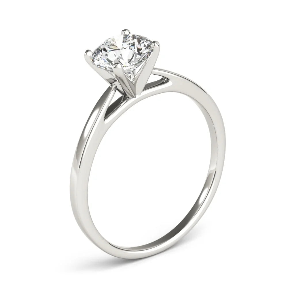 14K Diamond Cathedral Solitaire Engagement Ring G5639