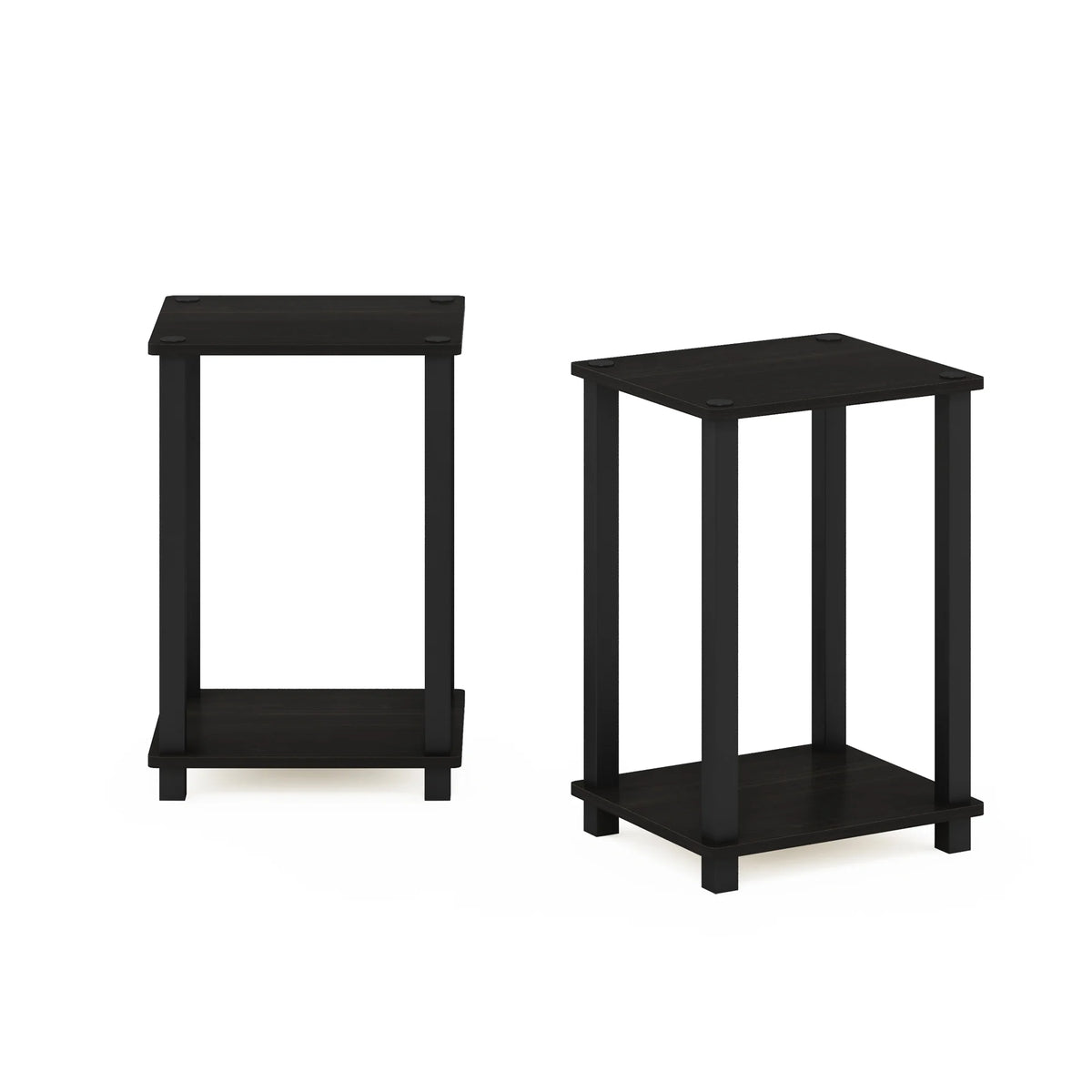 Set of 2 Espresso Black End Table E213