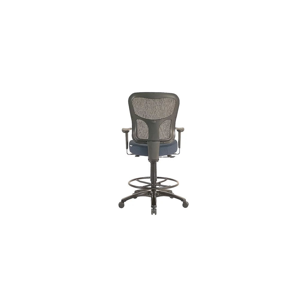 Navy Mesh Back Fabric Drafting Stool O64599
