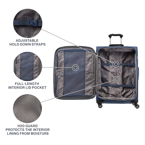 Expandable 2-Piece Softside Luggage Set with 4 Spinner Wheels D2414