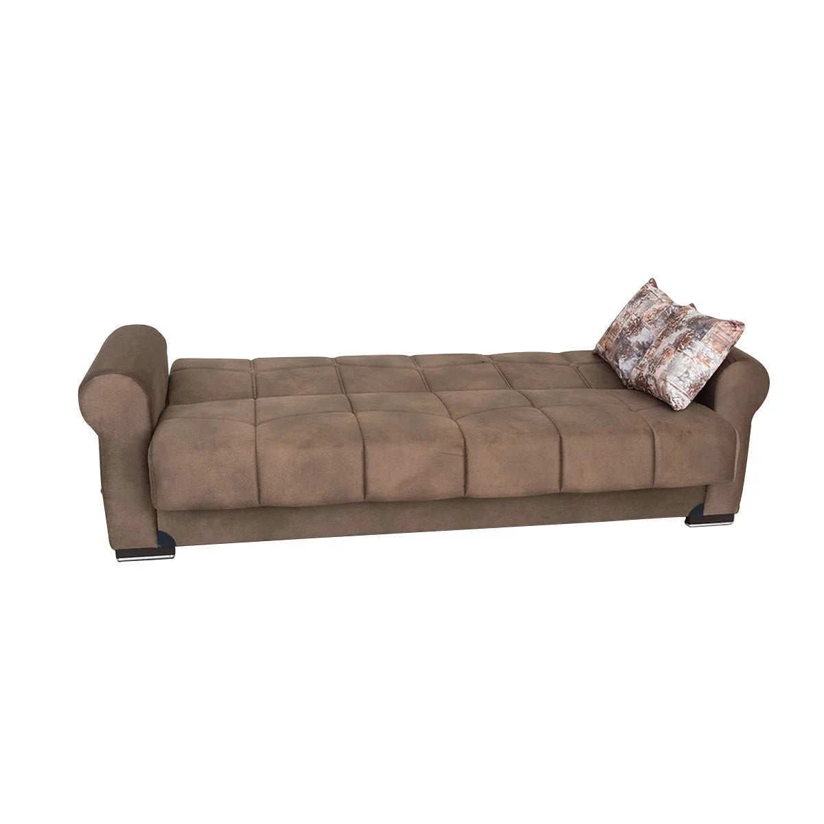Light Brown Fabric Sofa Bed O67040