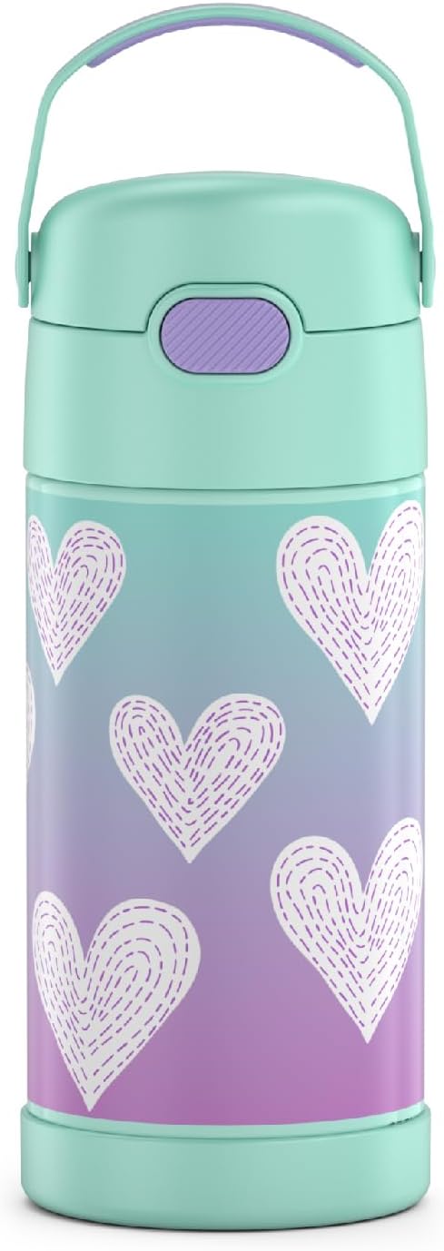 12 Ounce Stainless Steel Vacuum Insulated Water Bottle with Straw V56814