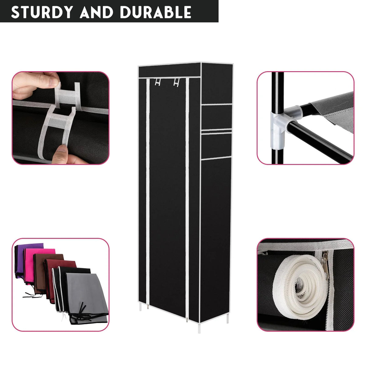 10 Tiers 9 Lattices Shoe Rack Storage Organizer Black K487026