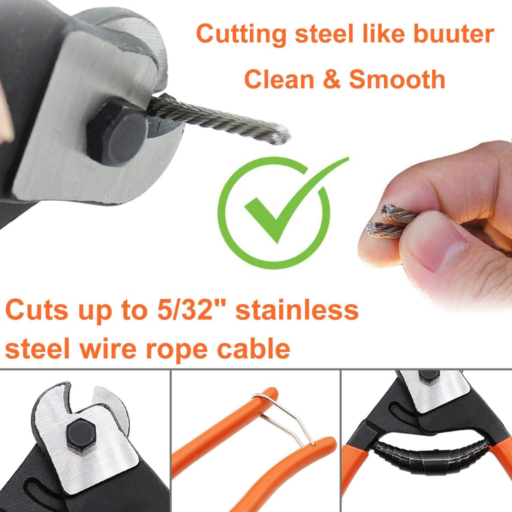 400FT 1/8 T316 Stainless Steel Wire Rope Cable with Cable Cutter H146