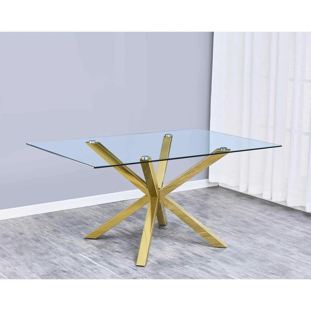 5pc Glass Dining Set X6076