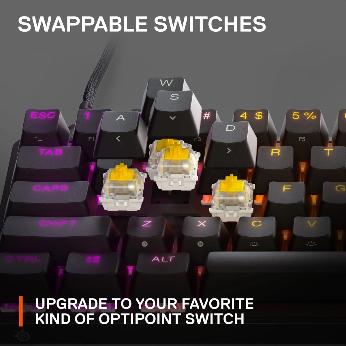 Wired 60% Gaming Keyboard with RGB Lighting - Black P143428