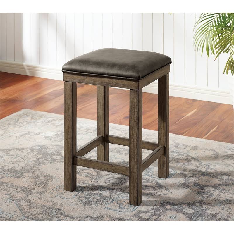 Light Walnut Wood 4-Piece Counter Height Dining Set P713923
