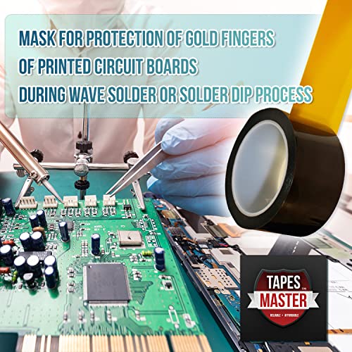 Polyimide High Temperature Heat Resistant Electrical Insulation Tape with Silicone Adhesive 3” Core N897328