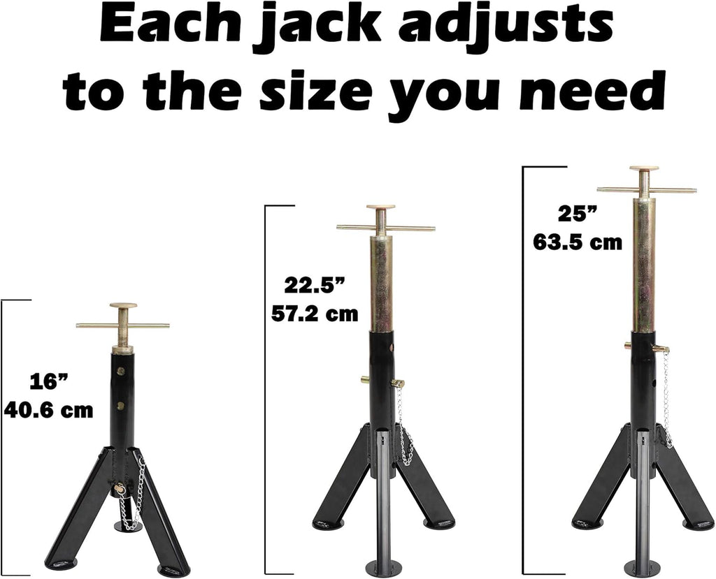 Telescoping Heavy Duty RV Stabilizer Jacks Set 2-Pack Y362