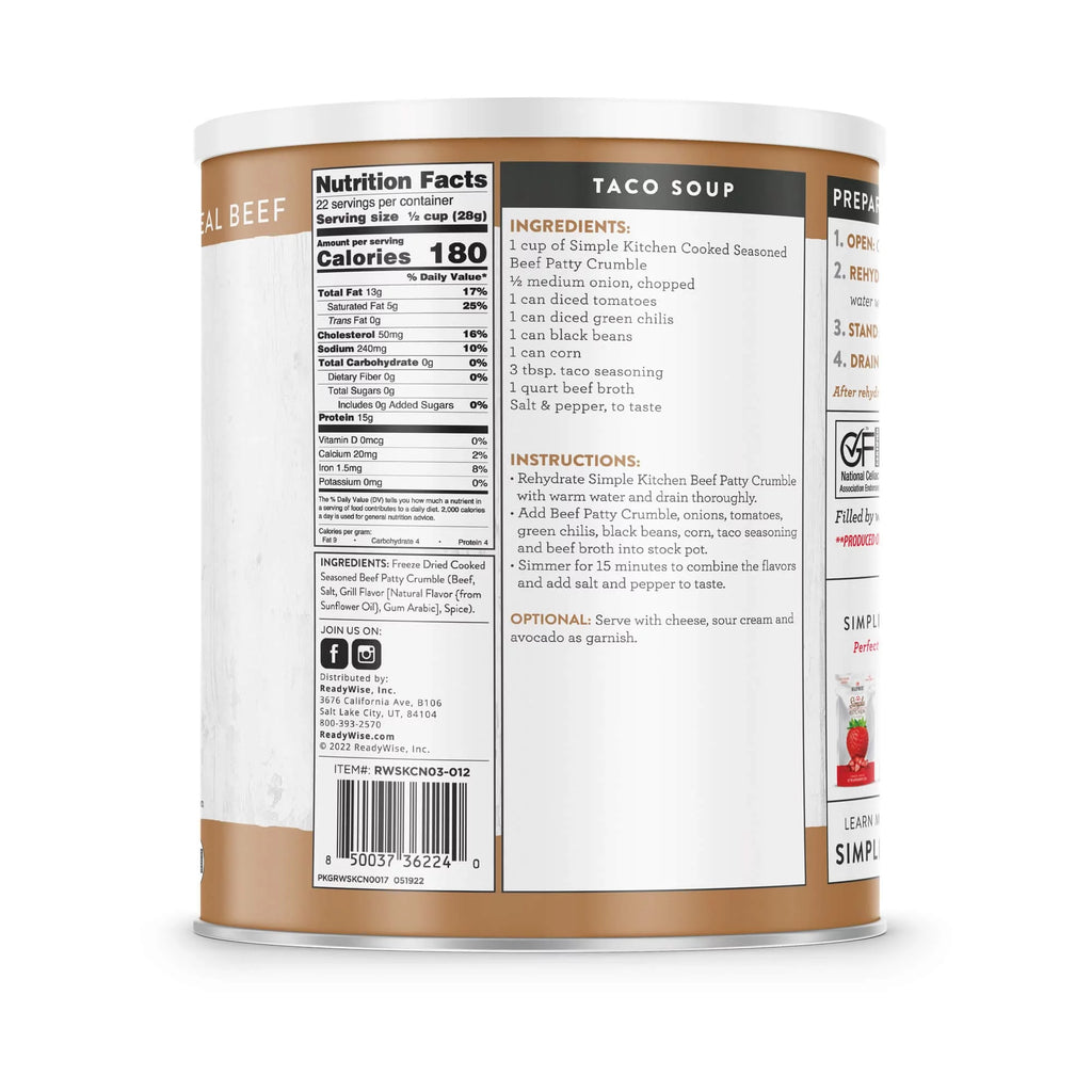 Seasoned Beef Patty Crumbles R672