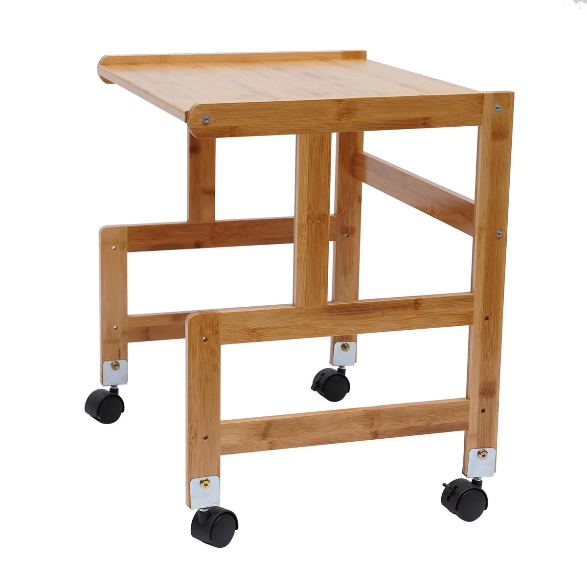 Wood Floor-Standing Printer Cart with Storage Shelf and 4 Wheels K6205