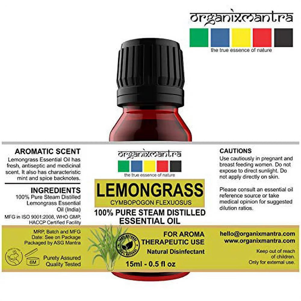 LemonGrass Essential Oil, 100% Pure Steam Distilled Natural (15ML) T110978