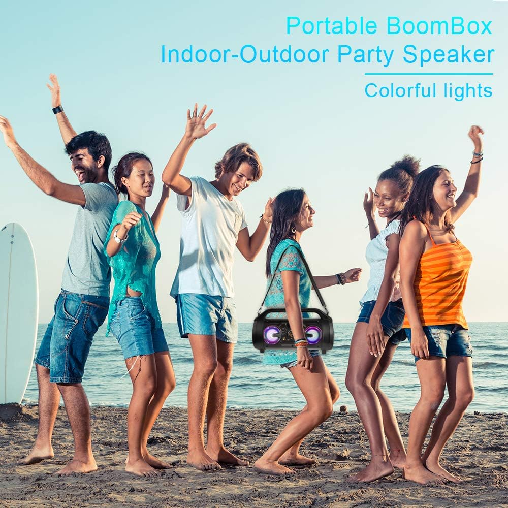 30W Portable Bluetooth Boombox Speaker with Subwoofer T639577