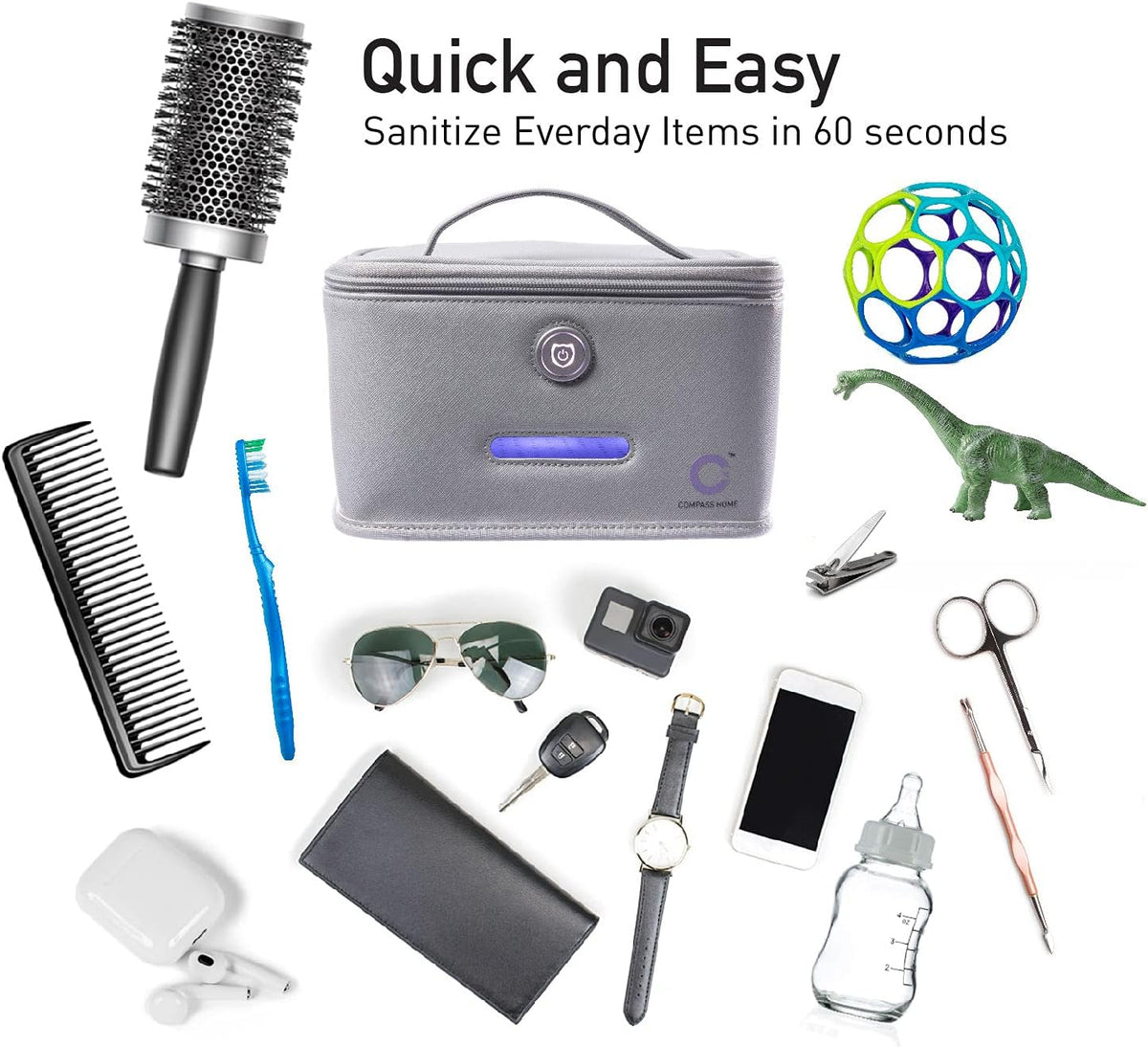 Portable UV-C LED Sanitizer Case with Child Lock W2635