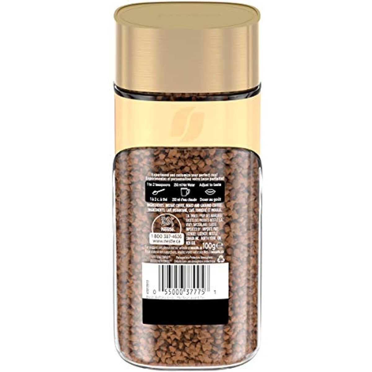 Dark Roast Instant And Roast & Ground Coffee, 100 G Jar T875570