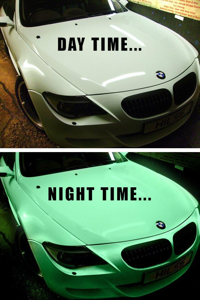 Glow in The Dark Car Wrap Vinyl Roll 3ft x 5ft E343