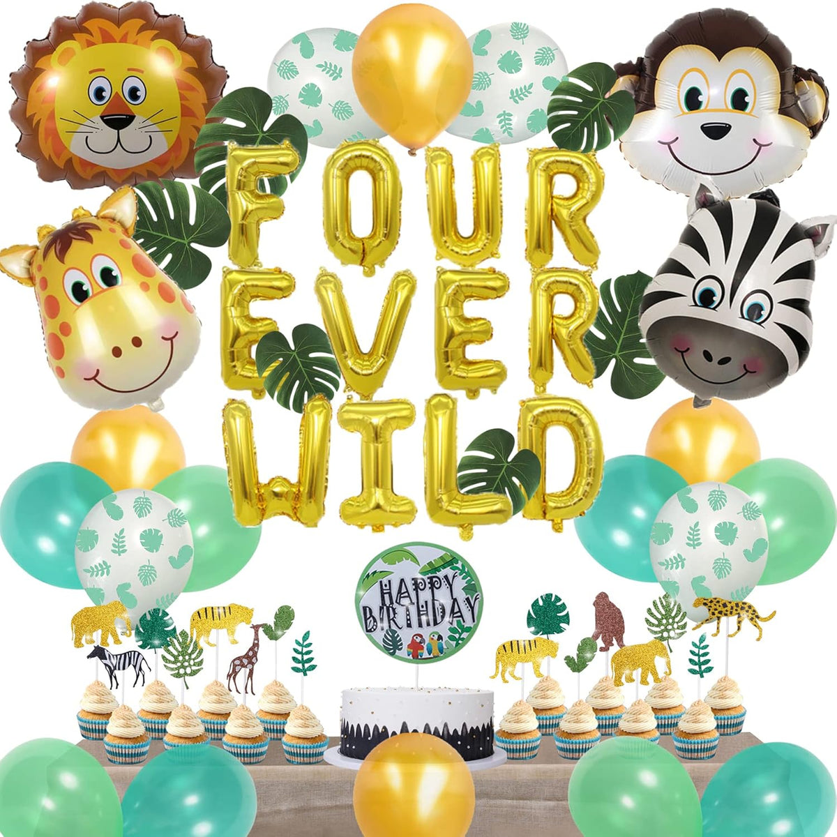 Safari Cake Topper and Cupcake Toppers T313242