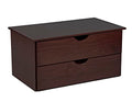Black 2-Drawer Solid Wood Chest Q378