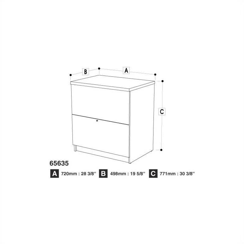 Tuscany Brown Lateral File H114