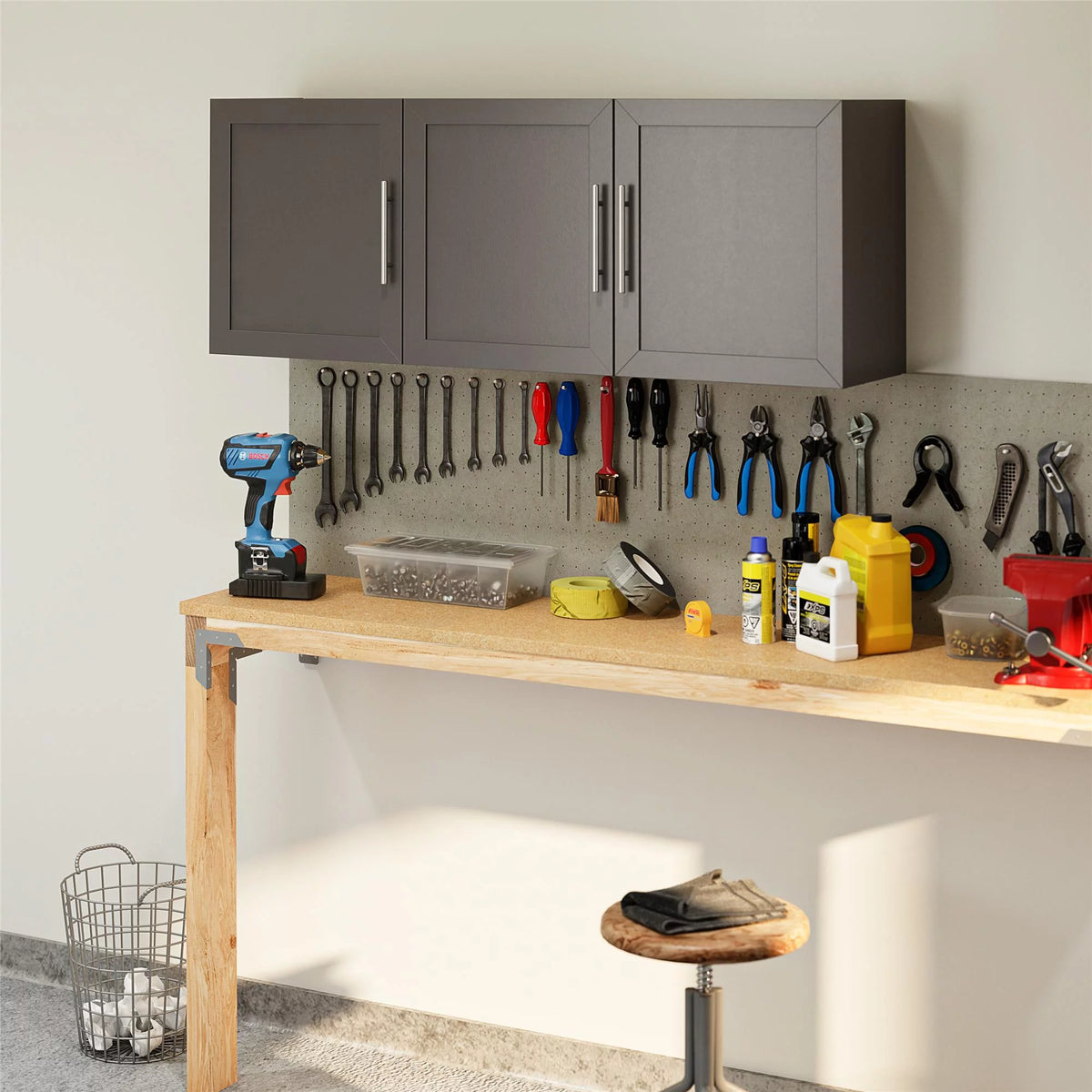 54" Graphite Gray Wall Cabinet T31524