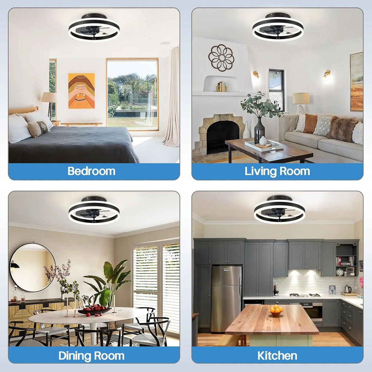 15.7" LED Small Ceiling Fan with Light G25044