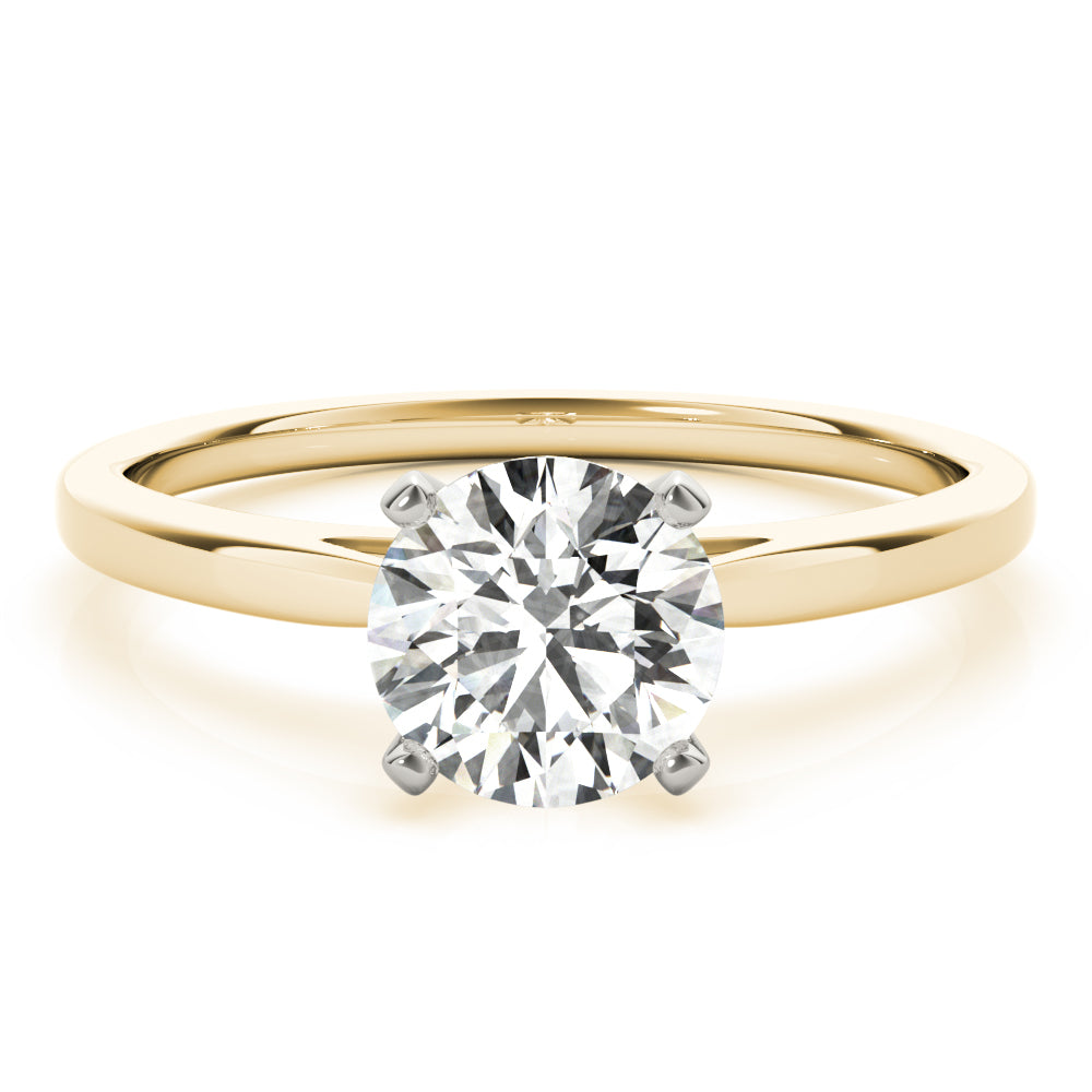 14K Diamond Cathedral Solitaire Engagement Ring G5639