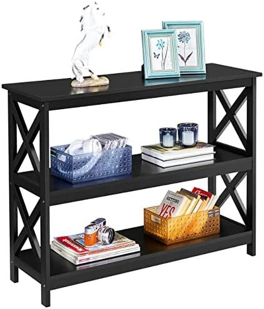Console Table with 3 Shelves Espresso L792