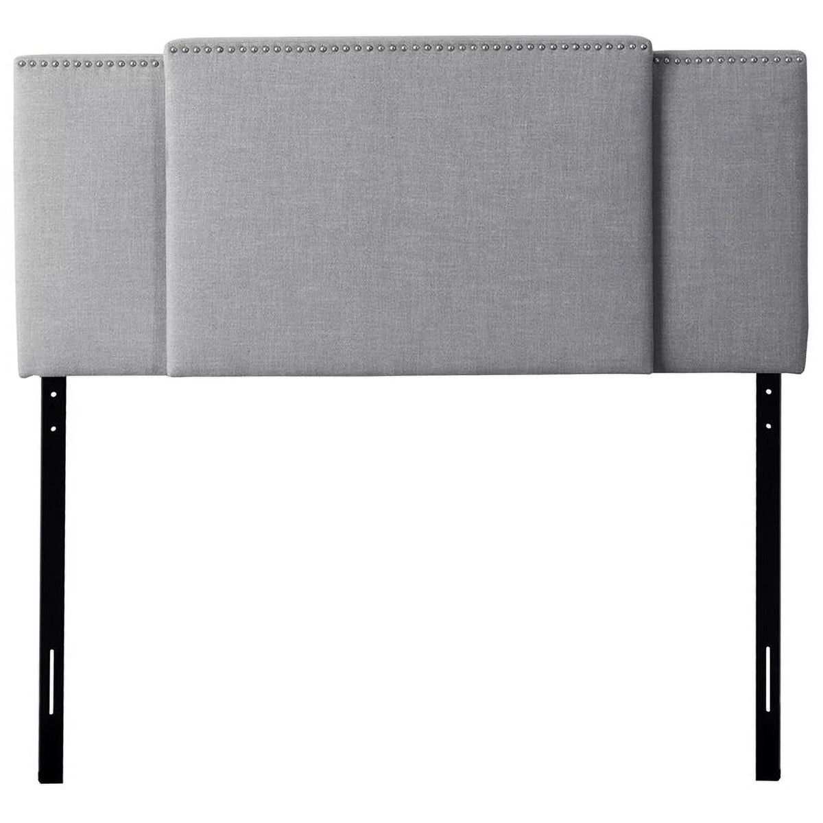 Light Gray Upholstered Fabric Panel Headboard Z7518