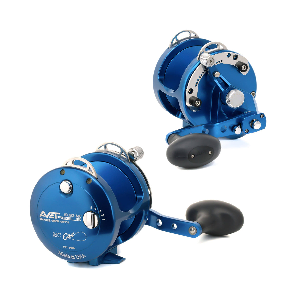 Blue Two-Speed Lever Drag Casting Reels H357