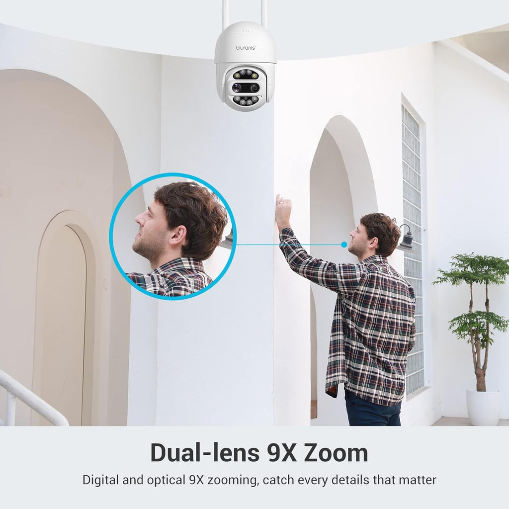 3MP Dual-Lens Outdoor Security Camera with Motion Tracking S927